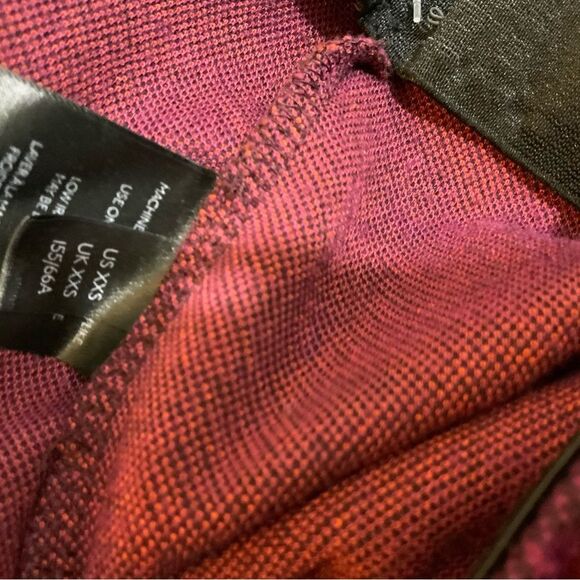 Anthropologie Knit Flare Pants Plum Leopard Print XXS - Picture 9 of 11